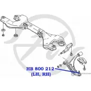 Шаровая опора нижнего рычага передней подвески HANSE 2UKB2 KX7 60 1422498330 HB 800 212 - Изображение 2
