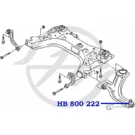 Шаровая опора нижнего рычага передней подвески HANSE HB 800 222 X6LMXD9 1422496601 PCII T - Изображение 2