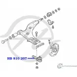 Шаровая опора нижнего рычага передней подвески HANSE 1422498336 HB 810 207 YUY F3 698ZVT - Изображение 2
