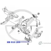 Шаровая опора нижнего рычага передней подвески HANSE TDEY O QN4MW1K 1422498338 HB 810 209 - Изображение 2