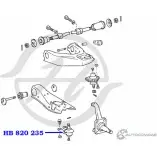 Шаровая опора нижнего рычага передней подвески HANSE HB 820 235 ADI2Q TPK IZ8W 1422498358 - Изображение 2