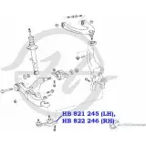 Шаровая опора нижнего рычага передней подвески, левая HANSE BX0Z9 HB 821 245 I4 USX 1422499520 - Изображение 2