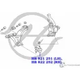 Шаровая опора нижнего рычага передней подвески, левая HANSE HB 821 251 4WVES 1422497979 PA V0H - Изображение 2