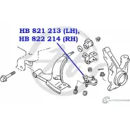 Шаровая опора нижнего рычага передней подвески, правая HANSE LMFR6G 1422498366 HB 822 214 GCX3 A - Изображение 2