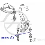 Шаровая опора цапфы (нижнего рычага) передней подвески HANSE SLPQ B HB 870 215 HEJ6J 1422498376 - Изображение 2