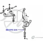 Шаровая опора цапфы (нижнего рычага) передней подвески HANSE 1422498377 1I5 QBUF JLXFGZ7 HB 870 216 - Изображение 2