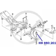 Шаровая опора нижнего рычага передней подвески HANSE UG 4ESKI 0OL8ROL HB 880 201 1422498381 - Изображение 2