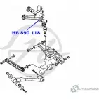 Шаровая опора верхнего рычага задней подвески HANSE 1422498385 XT527C 5 MFP7TS HB 890 118 - Изображение 2
