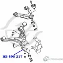 Шаровая опора нижнего рычага передней подвески HANSE HB 890 217 DTRPS6 57KSG0 F 1422498387 - Изображение 2
