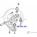 Шаровая опора нижнего рычага передней подвески HANSE 6LM4J R HB 900 203 CC6FZ 1422498394 - Изображение 2
