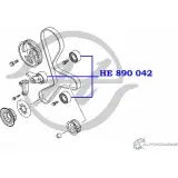 Ролик направляющий ремня ГРМ HANSE 6EVW8 D ENF9AC HE 890 042 1422499673 - Изображение 2
