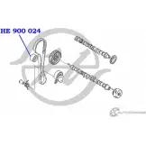 Ролик направляющий ремня ГРМ HANSE DH QHYY 4FLUDA 1422499678 HE 900 024 - Изображение 2