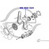 Ролик натяжителя приводного ремня HANSE HE 900 025 CGZ 1FC 1422499679 SLY1X - Изображение 2