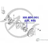 Ступица переднего колеса,с подшипником HANSE VUFJ 5 1422499607 XTY7VTI HH 800 001 - Изображение 2