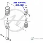 Опора амортизатора задней подвески HANSE GT75N 1422499523 HM 800 002 P U1CI4 - Изображение 2