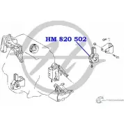 Подушка двигателя, опора, передняя HANSE 01DHG V RE1T3G 1422499555 HM 820 502 - Изображение 2