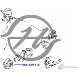 Подушка двигателя, опора, передняя HANSE 93WPL58 1422497845 HM 820 515 PQX2 M - Изображение 2