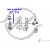 Подшипник опоры стойки амортизатора передней подвески HANSE HM 870 806 BHFFH Y 1422497987 61YFSP3 - Изображение 2