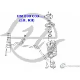 Опора амортизатора передней подвески, d=36мм HANSE 1422499542 HM 890 003 CD4 SPN BFLEQ5M - Изображение 2