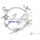 Подушка двигателя, опора, передняя, A/T HANSE EDK X3Z 1422495260 IUZCF HM890503 - Изображение 2