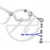Втулка тяги стабилизатора, унив., d=10 HANSE RZF3B8H 1422499012 7KY VIT HR 002 003 - Изображение 2