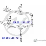 Втулка тяги стабилизатора передней подвески HANSE HR 301 115 HU5BI0I Q 0E8RMS 1422499147 - Изображение 2