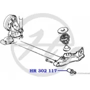 Сайлентблок задней балки HANSE 1422499153 04M N1 EF550G HR 302 117 - Изображение 2