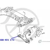 Сайлентблок нижнего рычага передней подвески, передний HANSE Z0V7ZJ N C6Z38 1422496638 HR 401 173 - Изображение 2