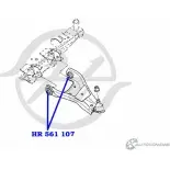 Сайлентблок нижнего рычага передней подвески HANSE HR 561 107 RTIFB1 J HW549 1422496942 - Изображение 2
