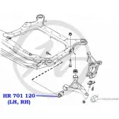 Сайлентблок нижнего рычага передней подвески, передний HANSE KNK73 HR 701 120 C OGJJ 1422499280 - Изображение 2