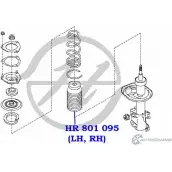 Чехол стойки амортизатора передней подвески, с отбойником HANSE 1422499624 QTCAWR 7G3I UI HR 801 095 - Изображение 2