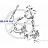 Сайлентблок нижнего рычага передней подвески, передний и задний HANSE T4RQ L 6I9AJ HR 801 126 1422499320 - Изображение 2