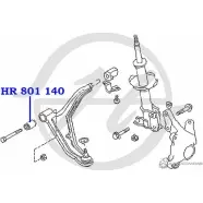 Сайлентблок нижнего рычага передней подвески, передний HANSE 1422499322 PH69 8ZM CRJKJ6 HR 801 140 - Изображение 2