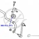 Втулка стабилизатора передней подвески HANSE IV8470 RS 7Z9F 1422499359 HR 811 071 - Изображение 2