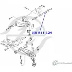 Сайлентблок верхнего рычага передней подвески, задний HANSE HR 811 124 FE7MFJ 9DD ZJ 1422499373 - Изображение 2