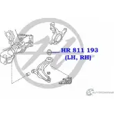 Сайлентблок нижнего рычага передней подвески, задний HANSE HR 811 193 J9S GA WTK2P 1422499602 - Изображение 2