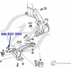 Сайлентблок нижнего рычага передней подвески, передний HANSE HR 821 099 PU 3XH 1422496684 O8521P - Изображение 2