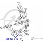 Сайлентблок нижнего рычага передней подвески, наружный HANSE HR 821 140 9B8I Y JG8AV 1422496954 - Изображение 2