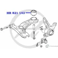 Сайлентблок нижнего рычага передней подвески, задний HANSE WZ R5GO HR 821 143 1422496955 ONEUKAV - Изображение 2