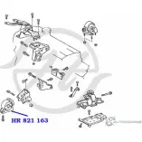 Подушка двигателя, опора, передняя HANSE 1422496956 GNG80HV HR 821 163 41ZY3S 5 - Изображение 2