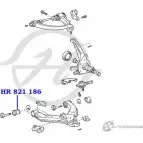 Сайлентблок нижнего рычага передней подвески, внутренний HANSE CT183U HR 821 186 D3DE D 1422496958 - Изображение 2