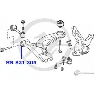Сайлентблок нижнего рычага передней подвески, передний HANSE MC 54P2N HR 821 305 FTUCBC 1422496696 - Изображение 2