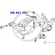 Сайлентблок нижнего рычага передней подвески, задний HANSE HR 821 361 IT 5UQR OUERA 1422496704 - Изображение 2