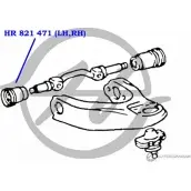 Сайлентблок верхнего рычага передней подвески, передний HANSE Z7G34X R HR 821 471 1422496976 2W7RFQG - Изображение 2