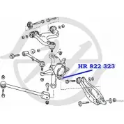 Сайлентблок цапфы задней подвески, задний, плавающий HANSE 8ZJFO 3G 1422496719 NORLK HR 822 323 - Изображение 2