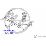 Сайлентблок задней балки, передний HANSE HR 822 411 AG4AB LU WGQ 1422499603 - Изображение 2
