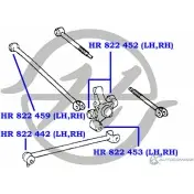Сайлентблок поперечной тяги задней подвески, внутренний HANSE HR 822 459 J6QMA T 1422496531 PLHDE04 - Изображение 2