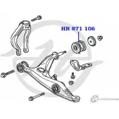 Сайлентблок нижнего рычага передней подвески, задний HANSE TFI6X HK HR 871 106 UI8QT 1422496905 - Изображение 2