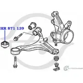 Сайлентблок нижнего рычага передней подвески, передний HANSE HR 871 139 L04L8 1422499489 N OIKQC - Изображение 2