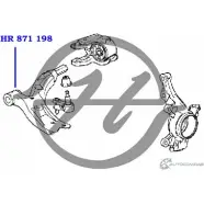 Сайлентблок нижнего рычага передней подвески, передний HANSE 0 H67IF 1422496512 HR 871 198 3POBX1M - Изображение 2